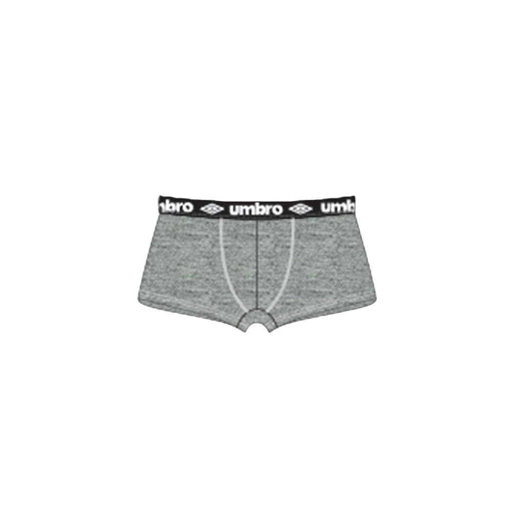 Men's underpants - cotton boxer briefs - M - light grey with black elasticated waist - Umbro