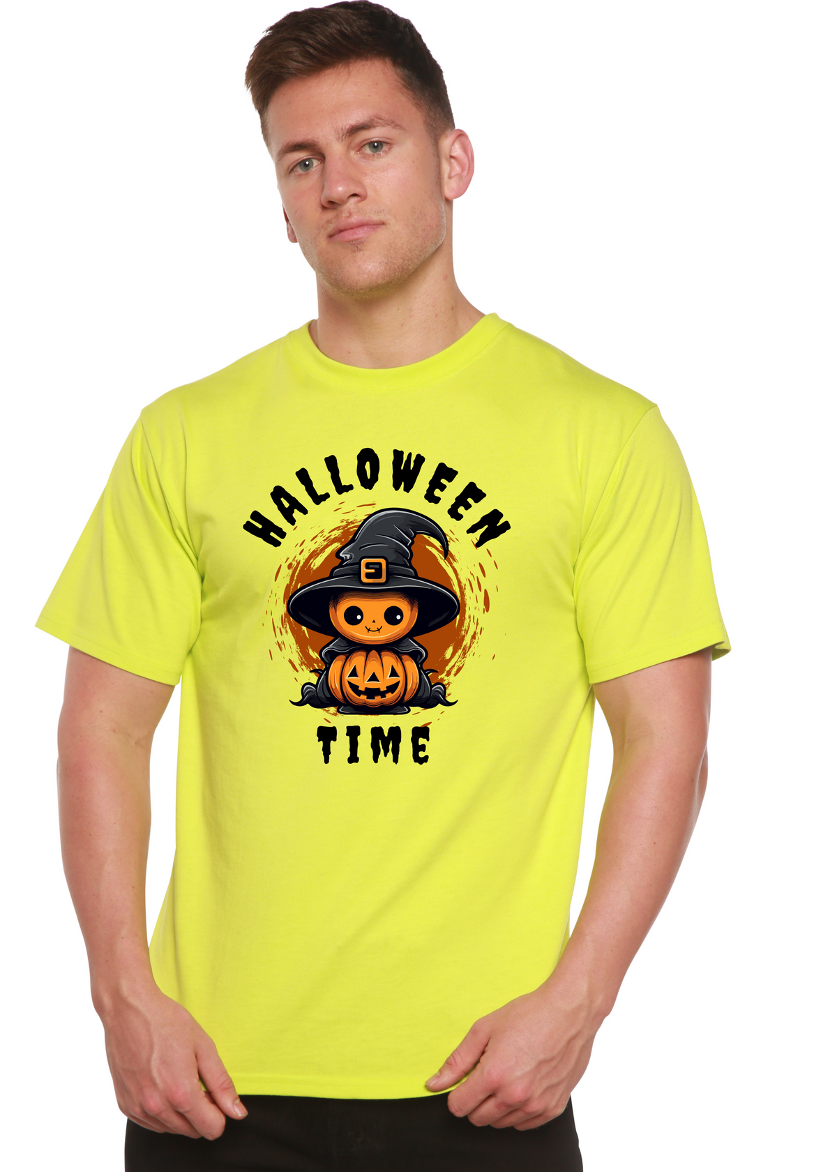 Halloween Time Unisex Bamboo Viscose/Organic Cotton Short Sleeve Graphic T-Shirt