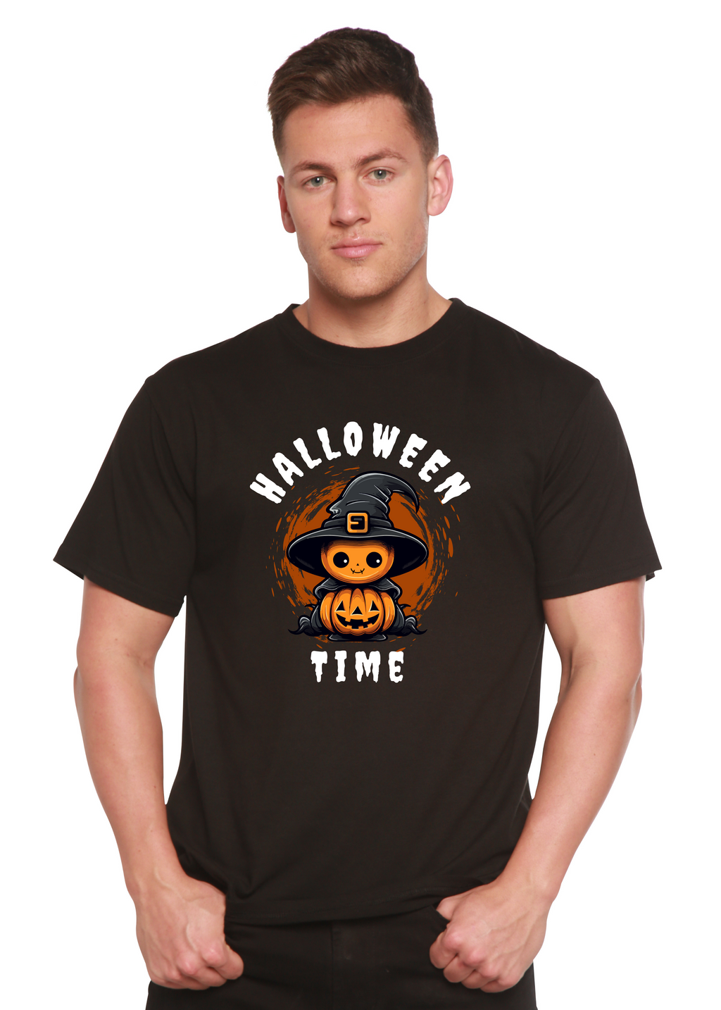 Halloween Time Unisex Bamboo Viscose/Organic Cotton Short Sleeve Graphic T-Shirt