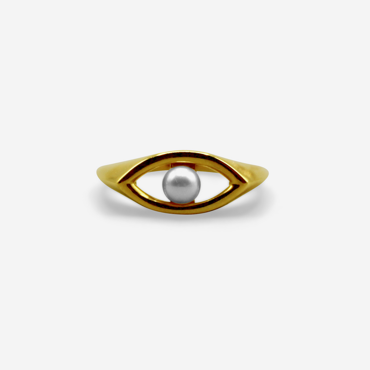 Eye Motif Gold Ring | Handmade Fine Jewelry