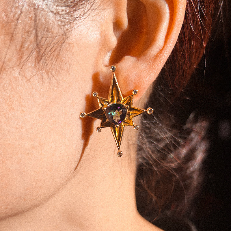 Geometric Gold Drop Earrings | Modern Fine Jewelry