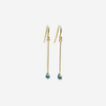 Green Apatite Drop Earrings | 14K Gold Jewelry