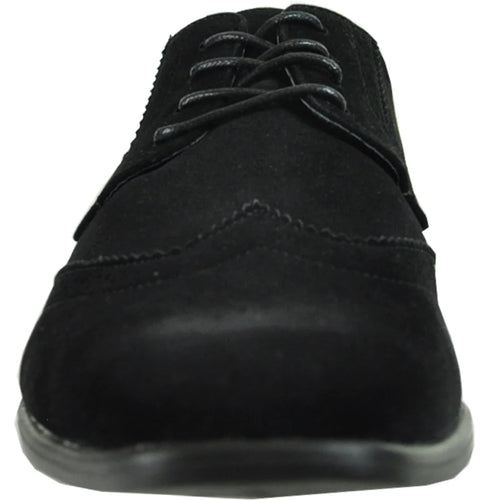 BRAVO Men Dress Shoe KING-3 Wingtip Oxford Shoe Black