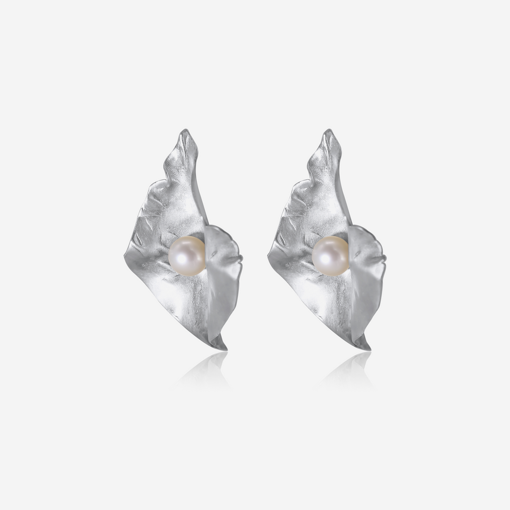 Petal Drop Gold Earrings | Handmade Fine Jewelry