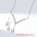 Rhinestone Claw Chain Jewelry Set – Elegant Crystal Necklace & Earrings for Women