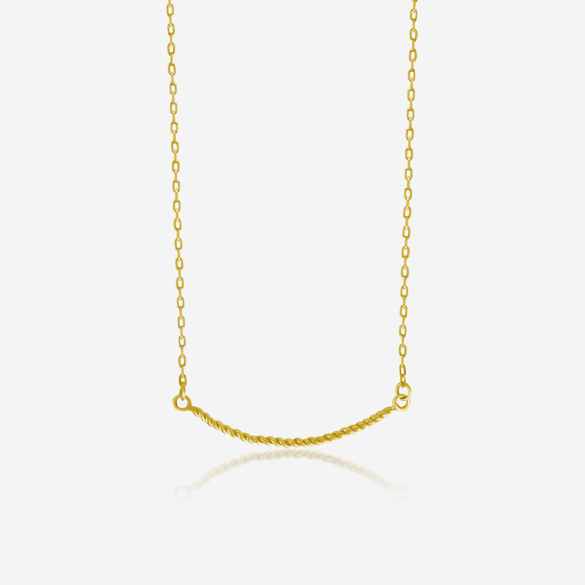 Twisted Gold Pendant Necklace | Handmade Fine Jewelry