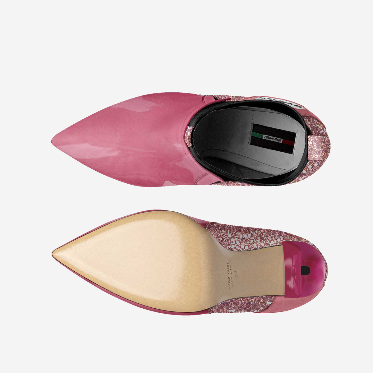 Vegan Heeled Shoe Women BYMANYC ® New York Soho Pink Blaze