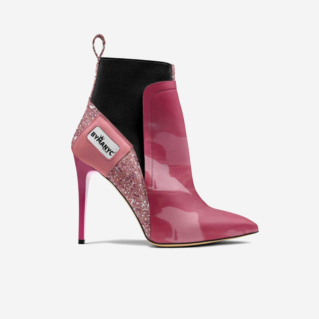 Vegan Heeled Shoe Women BYMANYC ® New York Soho Pink Blaze