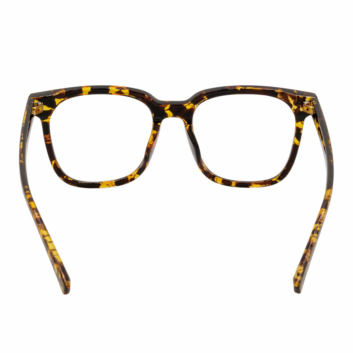NEWPORT - Oversized Square Glasses Tortoise Shell Clear Lens
