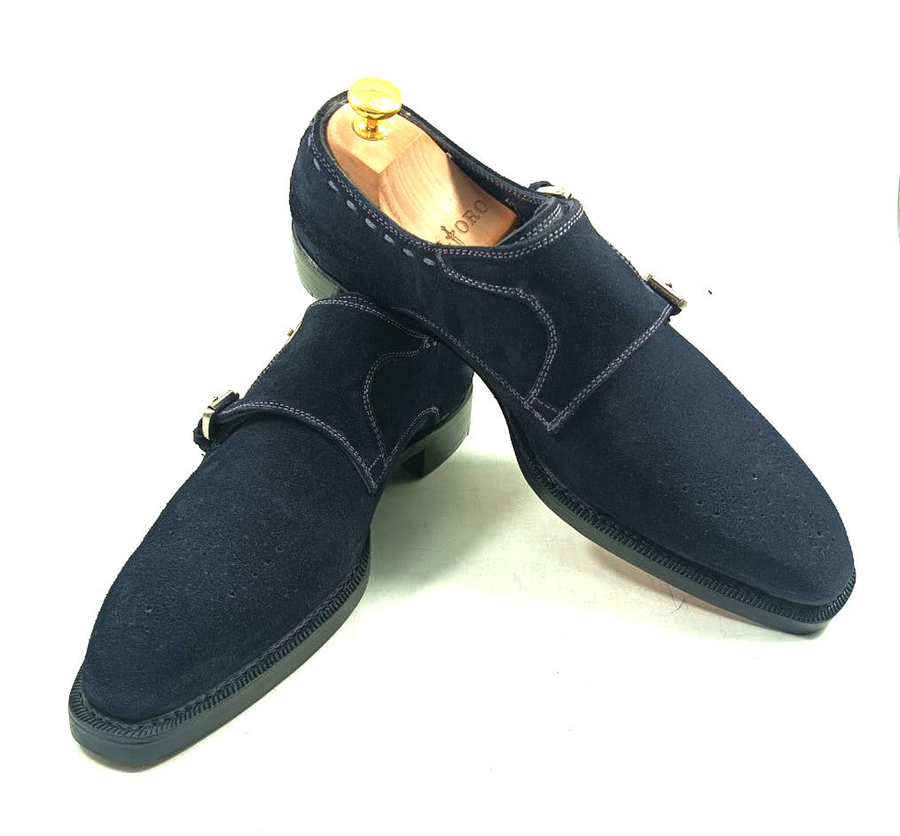 Double Monk - Suede Monk Dress Shoes